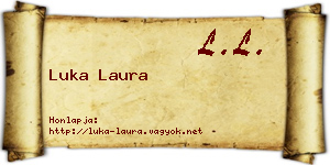 Luka Laura névjegykártya
